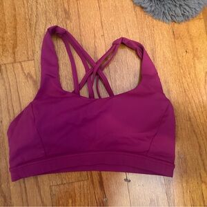 LIKE NEW LULULEMON Energy bra size 6 magenta